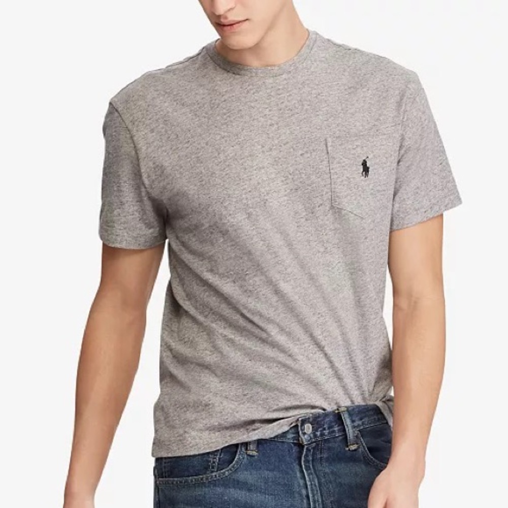 POLO BY RAULPH LAUREN GREY LEFT CHEST POCKET SHIRT S